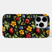 Modern Khokhloma Bloemenpatroon in gedurfde kleure Case-Mate iPhone Case (Achterkant (horizontaal))