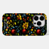 Modern Khokhloma bloempatroon in levendige kleuren Case-Mate iPhone Case (Achterkant (horizontaal))