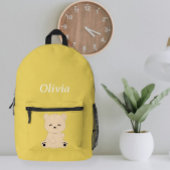 Modern Kids' Backpack with Bear - Personalized Bedrukte Rugzak