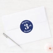 Modern Kids Birthday marvy blue Ronde Sticker (Envelop)