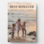 Modern Kids Names Personalized Best Mom Ever Photo Fotoplaat (voorkant)