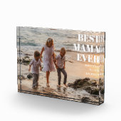 Modern Kids Names Simple Mother Best Mama Ever Fotoblokken (Rechts)