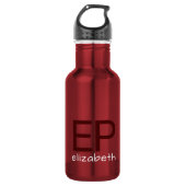 Modern Kinder Rood Wit - Aangepast klein Waterfles (Voorkant)