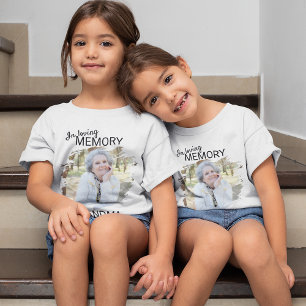 Modern Kinderen Oma Foto Herdenking T-shirt