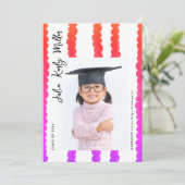 Modern Kindergarten Photo Class of 2026 Graduation Aankondiging (Staand voorkant)