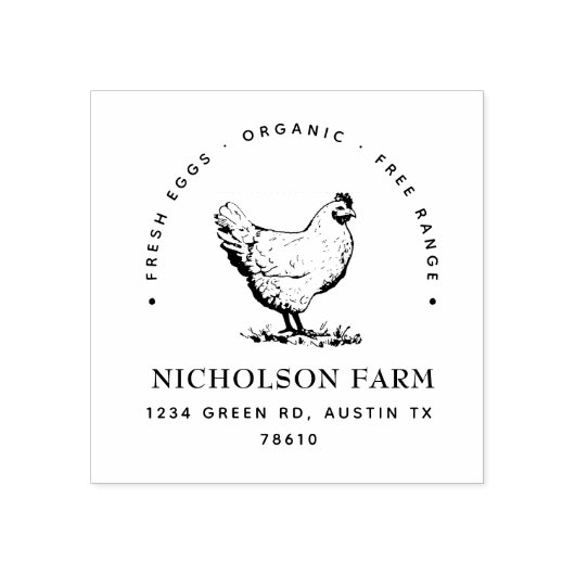 modern kippenadres Stempel (Afrduk)