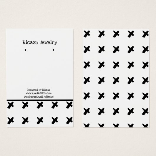 Modern Kiss Black White Pattern verdient achtergro Visitekaartje (Voorkant /achterkant)