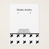 Modern Kiss Black White Pattern verdient achtergro Visitekaartje (Voorkant)