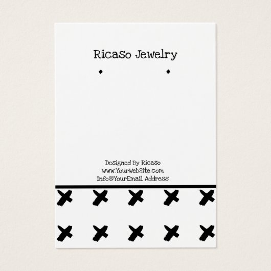 Modern Kiss Black White Pattern verdient achtergro Visitekaartje (Voorkant)