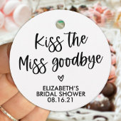 Modern Kiss the Miss Goodbye Bruiloftsfeest  Bedankjes Labels