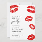 Modern Kissing My Twenties Goodbye 30th Birthday Kaart (Voorkant)