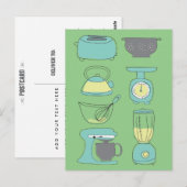 Modern Kitchen Appliances Illustration Marketing Briefkaart (Voorkant / Achterkant)