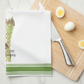Modern Kitchen Asparagus pun art towel Theedoek (Quarter Fold)