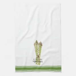 Modern Kitchen Asparagus pun art towel Theedoek
