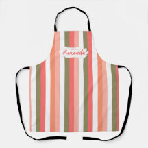 Modern Kitchen Custom Apron, Heart, Cook Bake BBQ