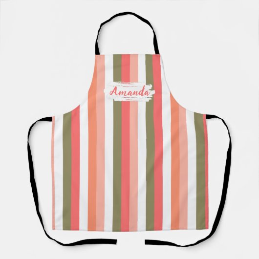 Modern Kitchen Custom Apron, Heart, Cook Bake BBQ Schort (Voorkant)