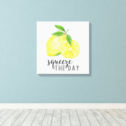 MODERN KITCHEN LEMON PUN CANVAS AFDRUK (Insitu (Houten vloer))