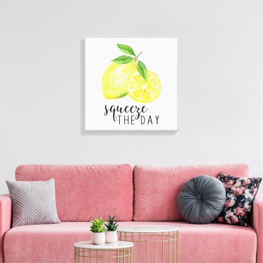 MODERN KITCHEN LEMON PUN CANVAS AFDRUK (Insitu (Woonkamer))
