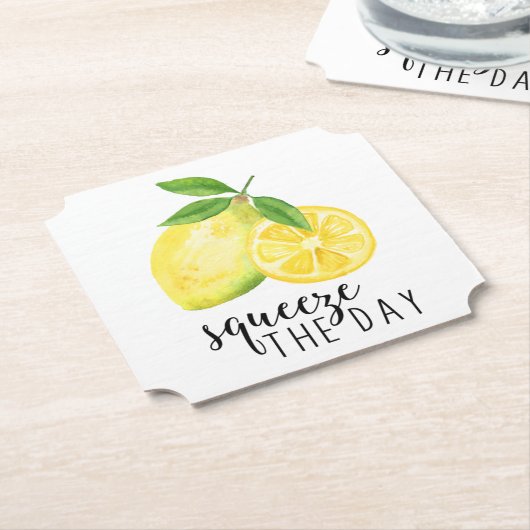 MODERN KITCHEN LEMON PUN KARTONNEN ONDERZETTERS (Gekanteld)