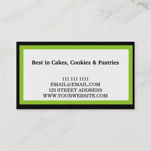 Modern Kitchen Whisk Bakery Visitekaartje (Achterkant)