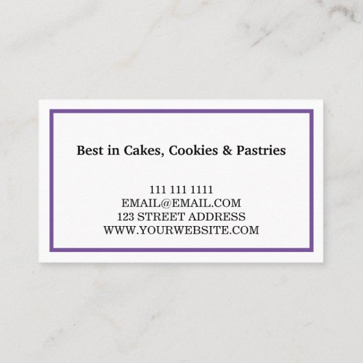 Modern Kitchen Whisk Bakery Visitekaartje (Achterkant)