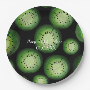 Modern Kiwi Fruit - Watercolor Verjaardag Elke Lee Papieren Bordje