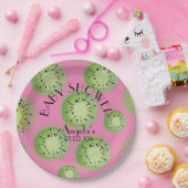 Modern Kiwi Fruit - Waterverf Baby shower Papieren Bordje (Feest)