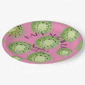 Modern Kiwi Fruit - Waterverf Baby shower Papieren Bordje (Gekanteld)