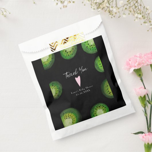 Modern Kiwi Fruit - Waterverf bedankt Bedankzakje (Gezegeld)