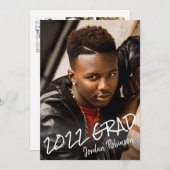 Modern klas jaar Afstuderen met handschrift Kaart (Voorkant / Achterkant)