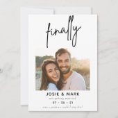 modern klasmanuscript bewaart definitief de foto d save the date (Voorkant)