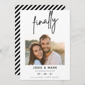 modern klasmanuscript bewaart definitief de foto d save the date (Voorkant / Achterkant)