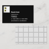 Modern Klasse Zwart Visitekaartje (Voorkant / Achterkant)