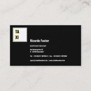 Modern Klasse Zwart Visitekaartje
