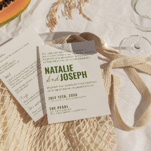 Modern klassevol helder kleurrijk alles in één bru kaart