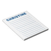 Modern Klassic Bold Navy Blue Kinder Teacher Boy Notitieblok (Schuin)