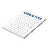 Modern Klassic Bold Navy Blue Kinder Teacher Boy Notitieblok (Linkerzijde)