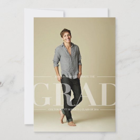 Modern klassiek afstudeerfeest | Genderneutraal Kaart (Voorkant)