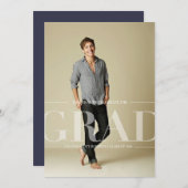 Modern klassiek afstudeerfeest | Genderneutraal Kaart (Voorkant / Achterkant)
