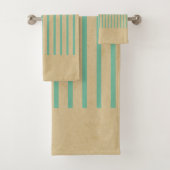 Modern klassiek ambachtelijk papier en strepen Bru Bad Handdoek (Insitu)