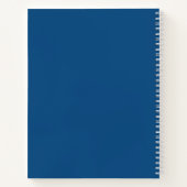 Modern Klassiek Blauw Monogram Notitieboek (Achterkant)