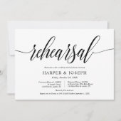 Modern klassiek, bruiloft repetitie en diner kaart (Voorkant)