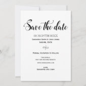 Modern klassiek een foto lijn ornament lijst save the date (Achterkant)