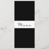 Modern klassiek eenvoudig menukaart zwart doe-het- (Voorkant)
