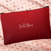 Modern Klassiek Elegant Rood & Wit Monogram Etui