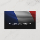 Modern klassiek Frans nationaal zwart Visitekaartje (Voorkant)