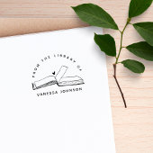 Modern klassiek gebruik uit het bibliotheekboek rubberstempel