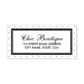 Modern klassiek grenspolka punt bedrijfsadres zelfinktende stempel (Design)