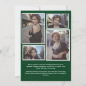 Modern klassiek groen fotocollage Afstuderen Aankondiging (Achterkant)