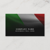 Modern klassiek Italiaanse nationale vlag zwart Visitekaartje (Voorkant)